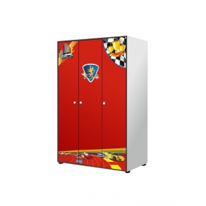 Шкаф трехдверный RX800 Арт GSR-8031 (белый, синий, красный)