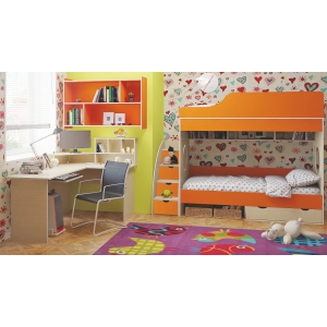 Детская мебель Орбита 13 -№6 дуб кремона оранж