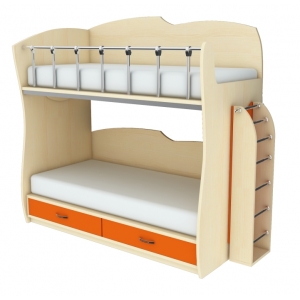 Кровать двухъярусная КД 1-5 (цена без учета лестницы)