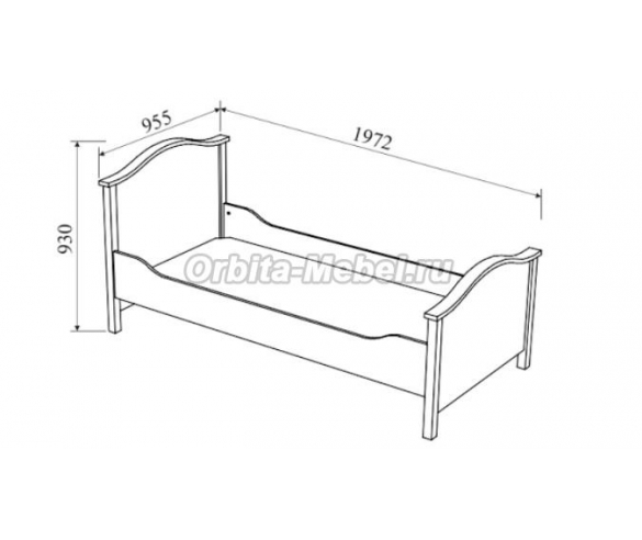 Схема одноярусной кровати Классика