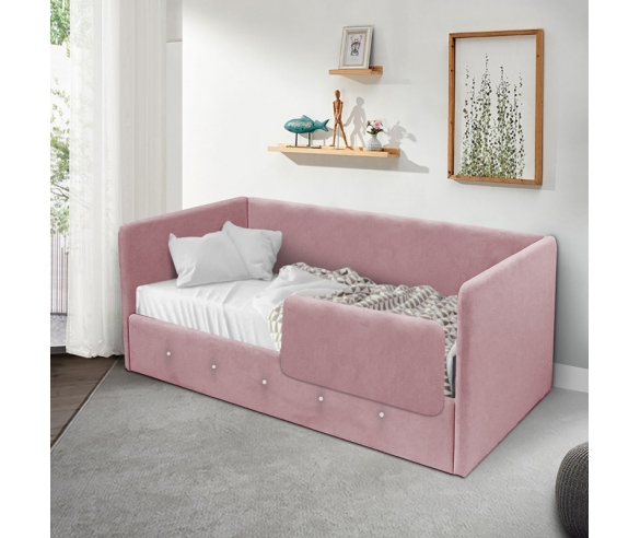 Вариант обивки кровати Сарта в розовом цвете