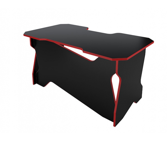 Игровой компьютерный стол в черном цвете с красной кромкой