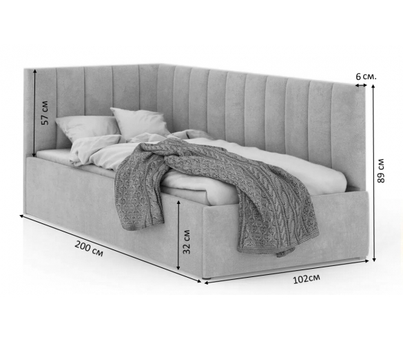 Схема с размерами кровати Виво