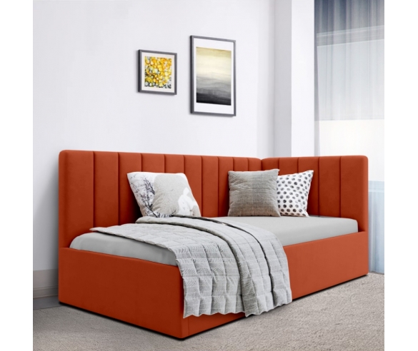 Кровать с ящиком Виво, цвет оранжевый.