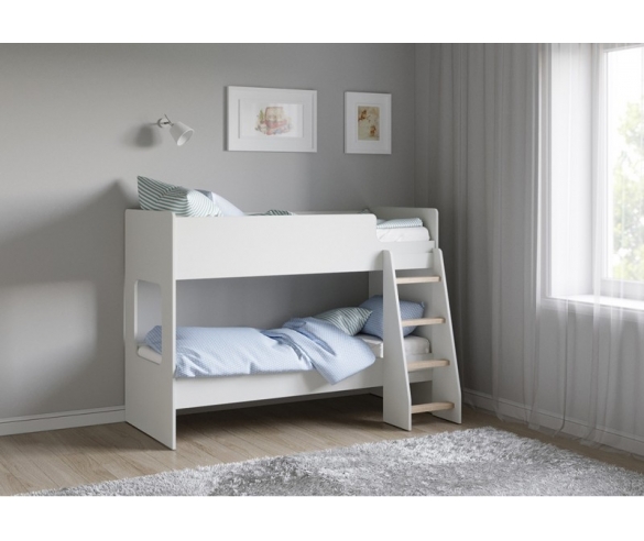 Двухъярусная кровать Легенда К501.5 в белом цвете