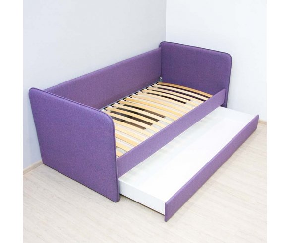 Кровать с выкатным спальным местом Айрис в фиолетовом цвете