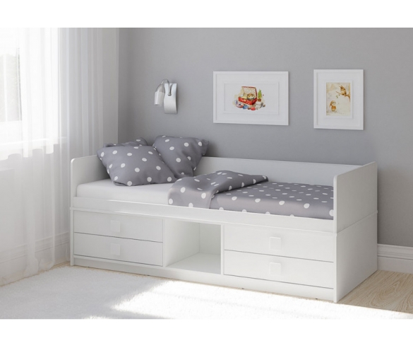  Детская кровать Легенда E202 в белом цвете