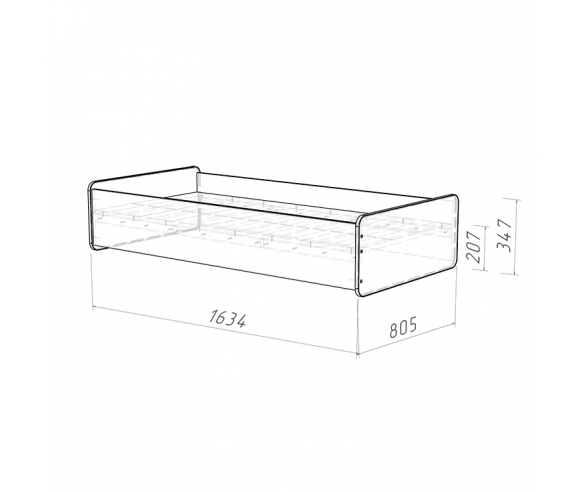 Детская кровать Легенда K209 схема с размерами