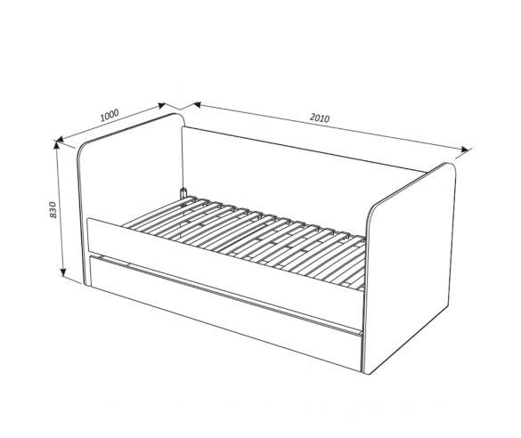Кровать Айрис схема с размерами