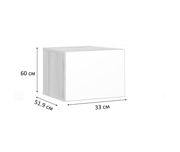 Схема с размерами антресоли НД-18 для пенала НД-02