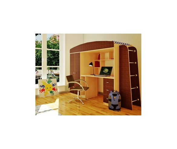Кровать чердак Орбита-8 - мебель для детей 