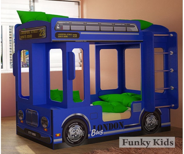 Двухэтажный автобус Лондон для двоих детей. Цвет - синий