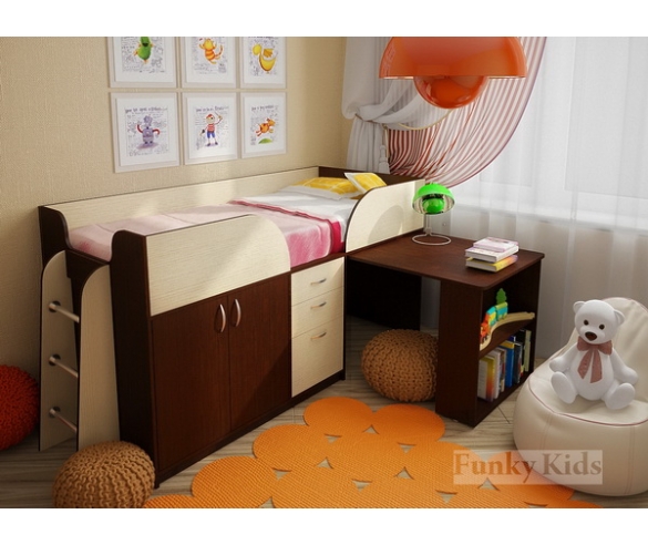 купить детскую кровать-чердак Фанки Кидз 10 недорого в Москве