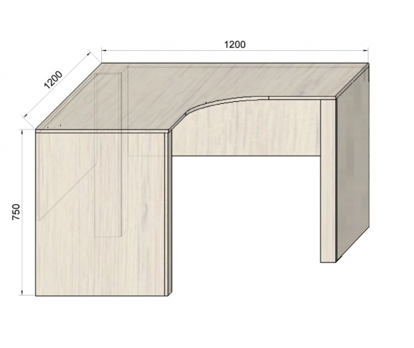 Схема стол угловой Фанки Тайм ФТ-10