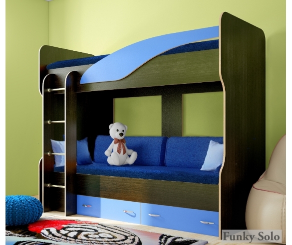 мебель для детей - двухъярусная с подушками