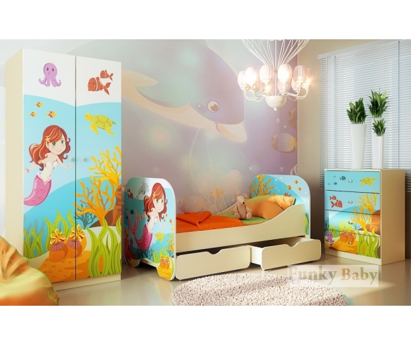 комплект недорогой детской мебель Русалочка для девочки 