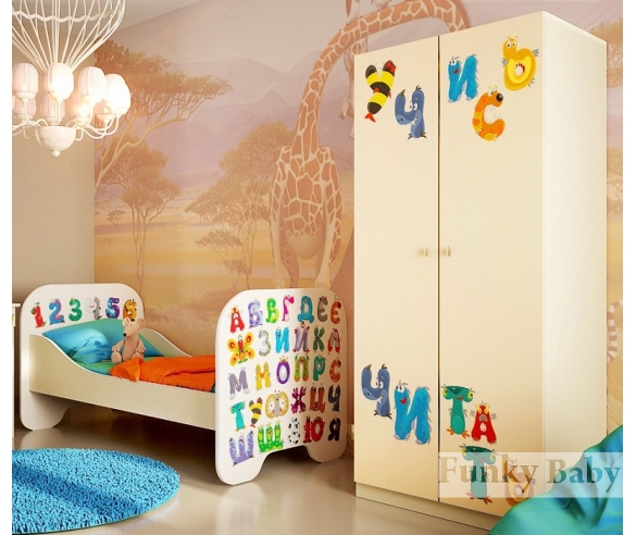 детская кровать Алфавит купить недорого со склада в Москве
