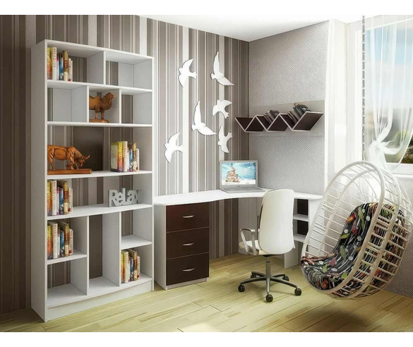 Уголок школьника Фанки Кидз корпус белый, фасад венге