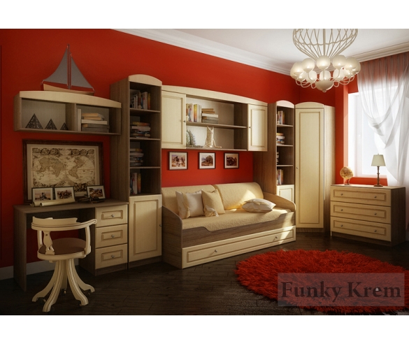 модульная мебель Фанки Крем для детских и подрастковых комнат