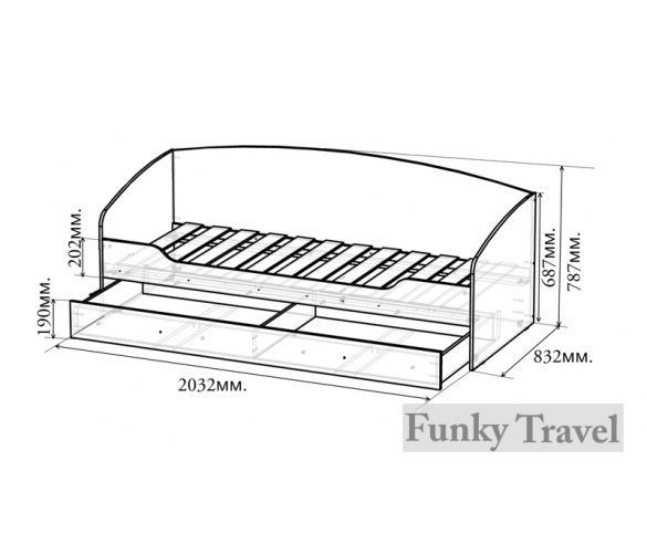 Кровать с ящиками схема сборки с деталировкой