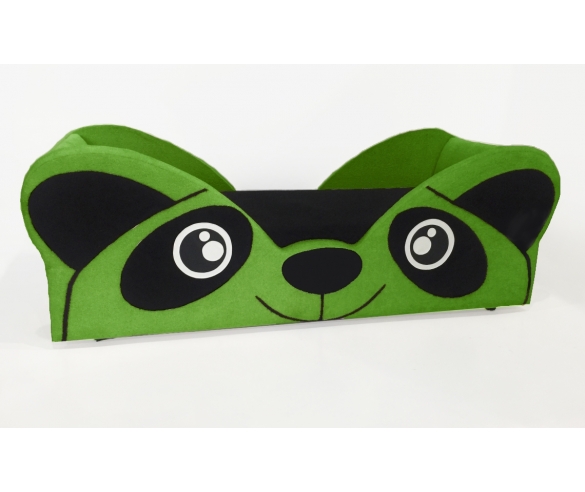 Кровать-диван Панда с ящиком для белья цвет зеленый