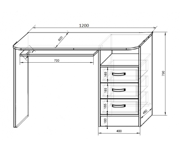 Письменный стол схема