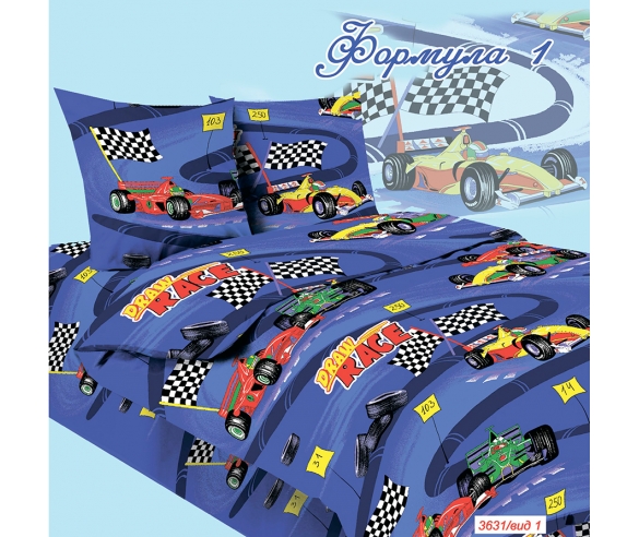 Комплект детского постельного белья Формула 1 