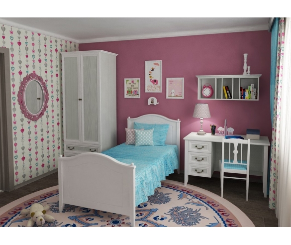 Детская мебель Классика 38 Попугаев - готовая комната для девочек 