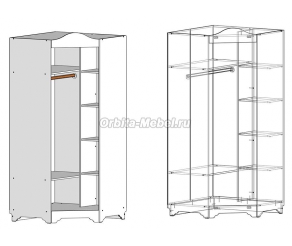 Схема углового шкафа Минни Маус