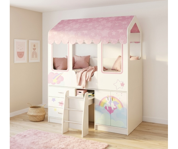 Рисунок на кровати Пони