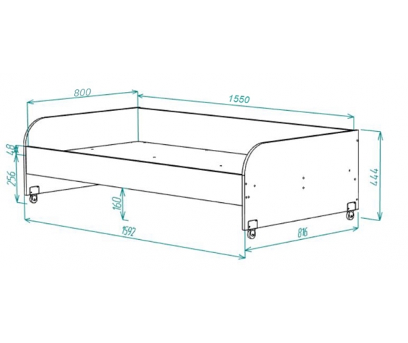Схема нижней кровати ДС-35.2
