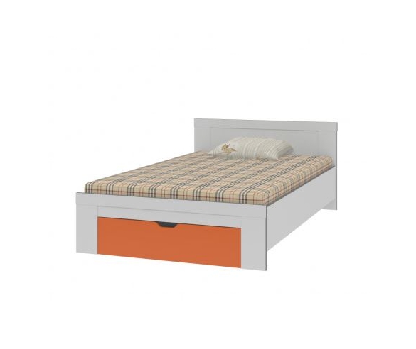 Одноярусная кровать Дельта Сильвер , оранжевая